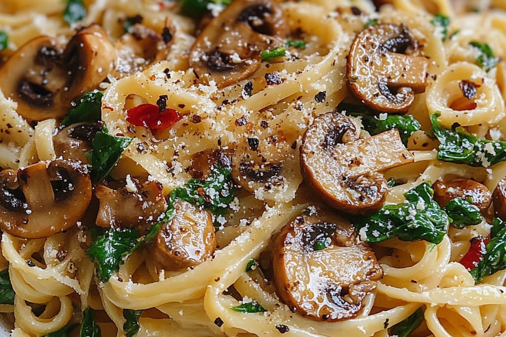 Parmesan Spinach Mushroom Pasta: An Incredible Ultimate Recipe