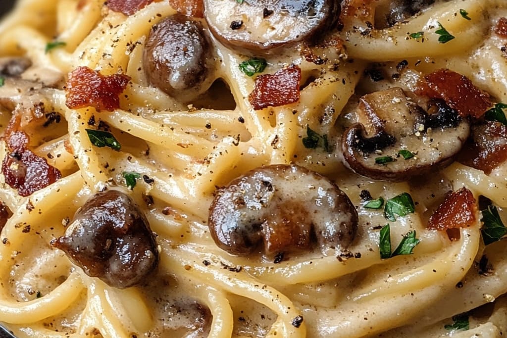 Creamy Bacon Mushroom Pasta: An Amazing Ultimate Comfort Meal
