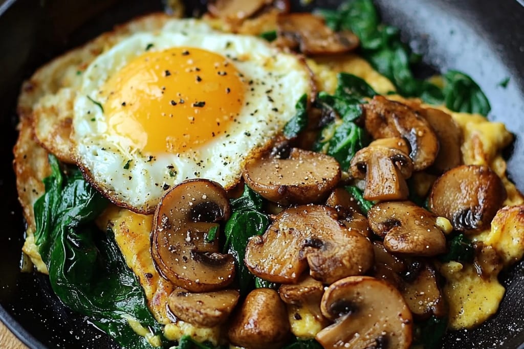 Mushroom-Spinach Scrambled Eggs: An Incredible Ultimate Recipe