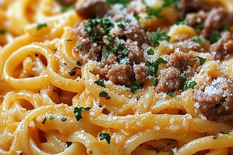 One-Pot Creamy Beef and Garlic Butter Pasta: An Amazing Ultimate Dinner