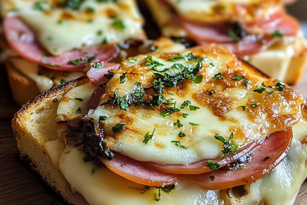 Croque-monsieur Montagnard Gourmand : Un Incroyable Mélange de Fromages Fondants et de Jambon Savoureux
