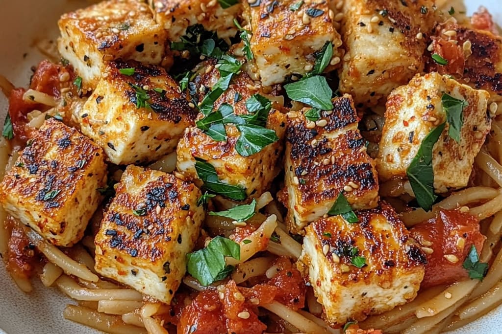 Creamy Tomato Orzo with Crispy Vegan Tofu: An Incredible Ultimate Recipe