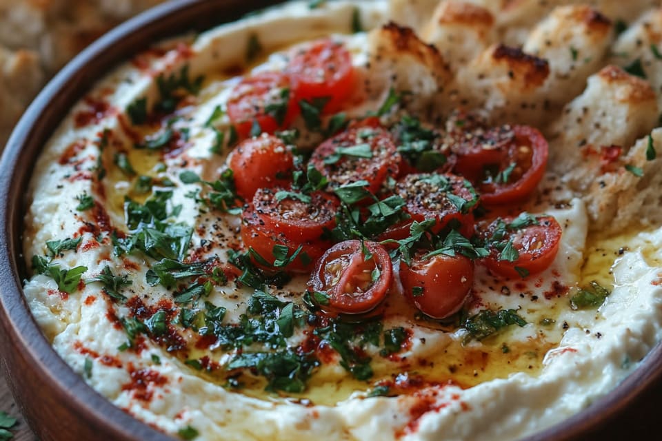 Dip Feta & Tomates Cerises Rôties : Une Apéritif Coloré et Gourmand