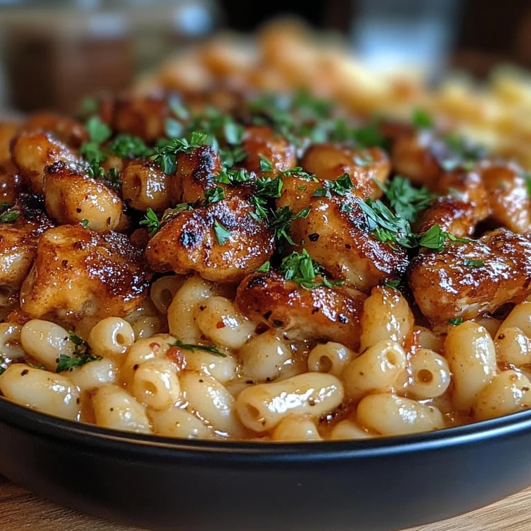 <p>Poulet Épicé au Miel avec Macaronis au Fromage : Une Recette Incroyable Ultime</p>