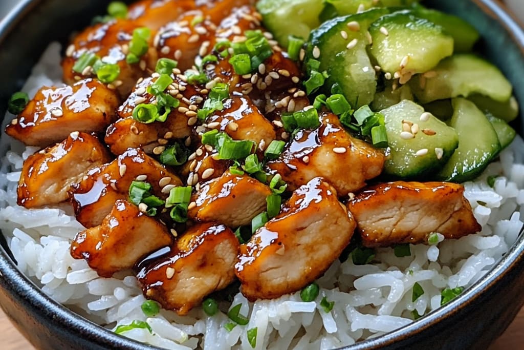 Sticky Chicken Rice Bowls: An Incredible Ultimate Breakfast Treat