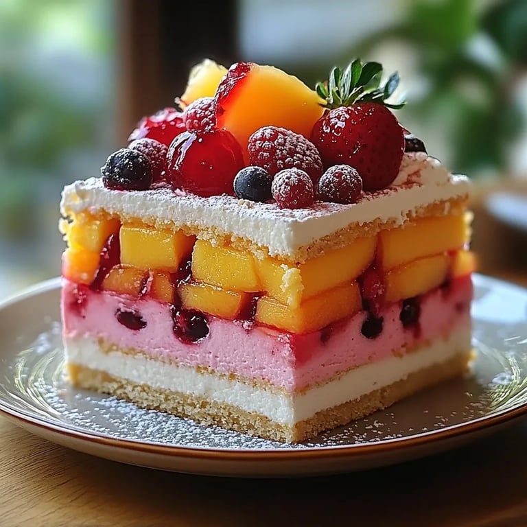 Strawberry Mango Split Cake: An Incredible 7-Layer Recipe
