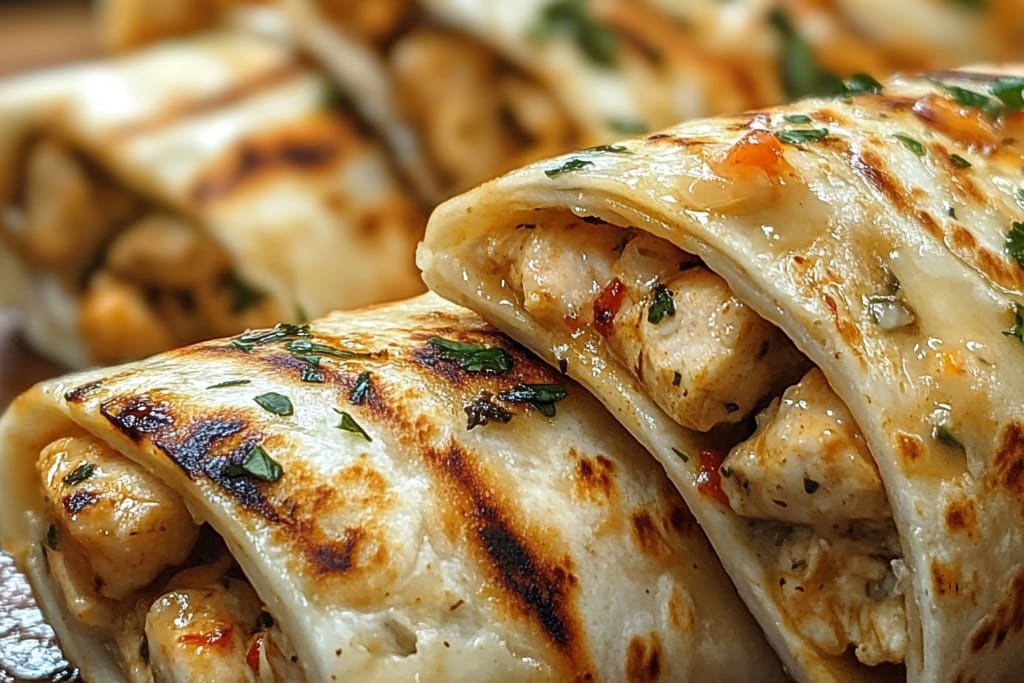 Cheesy Garlic Chicken Wraps: An Incredible 5-Star Recipe