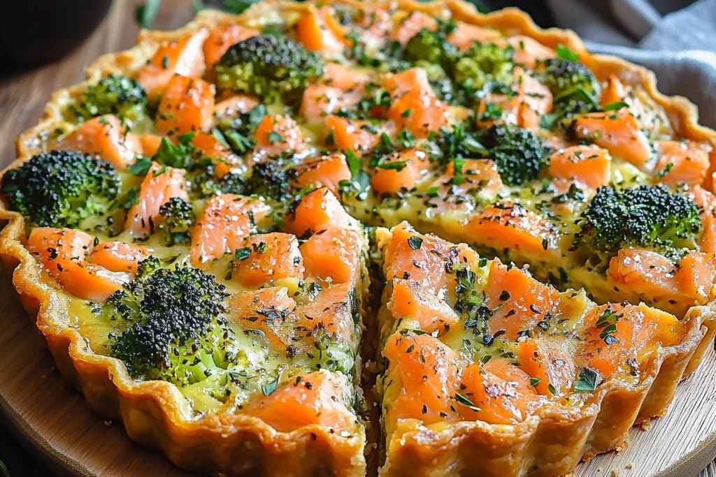 Quiche sans pâte brocoli – saumon fumé : Une Réalisation Gourmande et Saine