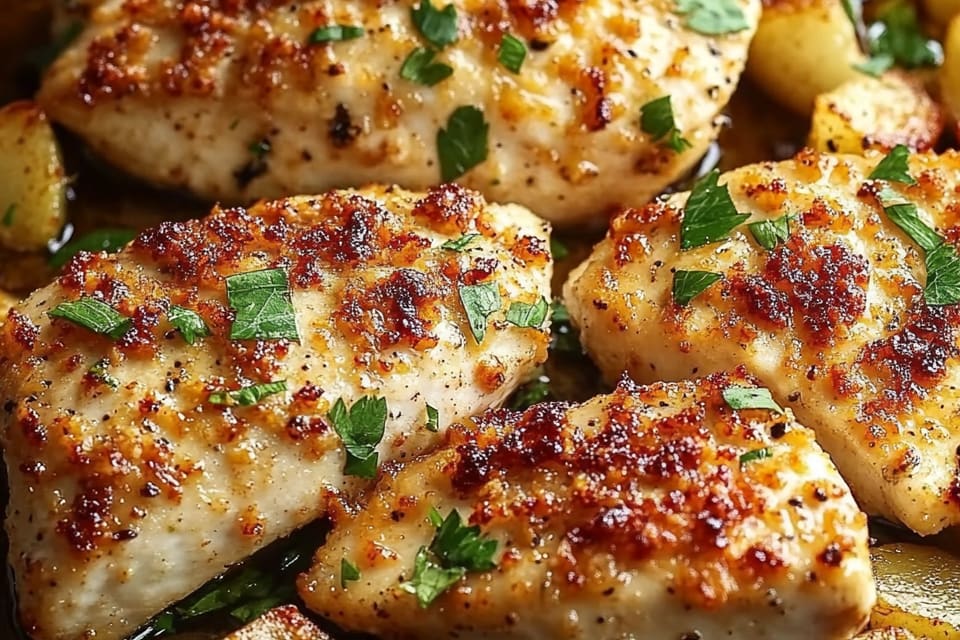 Parmesan Crusted Chicken Sheet Pan Dinner: An Amazing Ultimate Family Meal