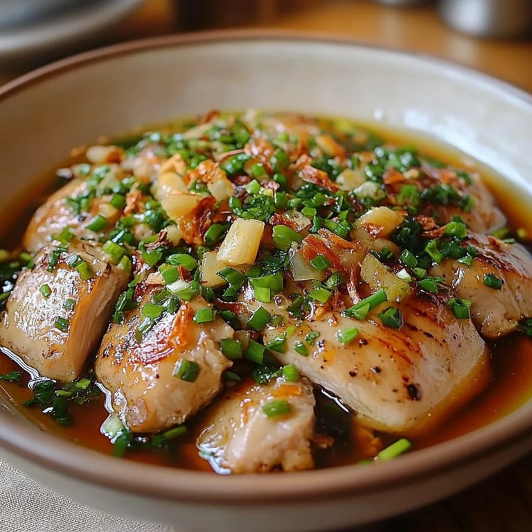 Poached Chicken with Scallion Ginger Sauce: An Amazing Ultimate Recipe