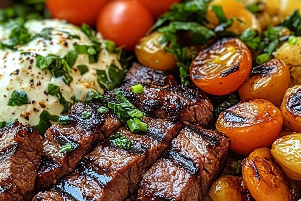 Mediterranean Steak Bowls: An Amazing Ultimate 7-Ingredient Dinner Delight