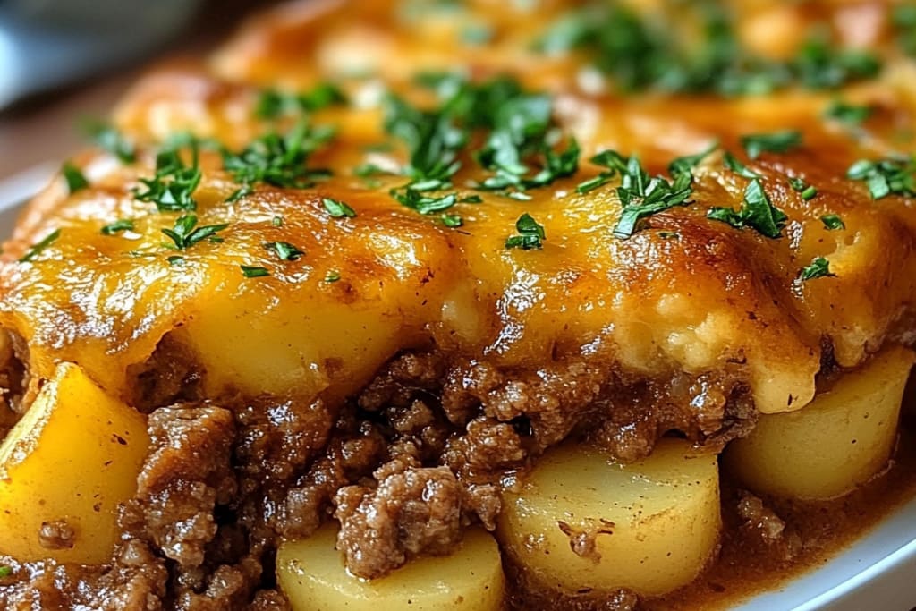 Comforting Ground Beef and Potato Casserole: An Incredible and Flavorful Recipe