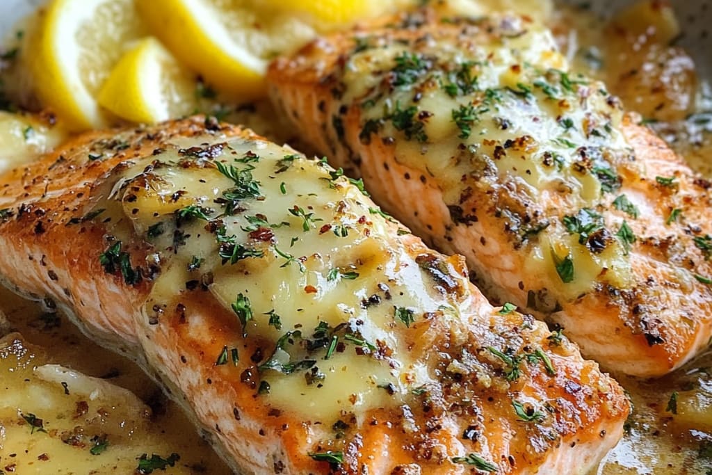 Baked Salmon with Lemon Butter Cream Sauce: An Amazing Ultimate Recipe