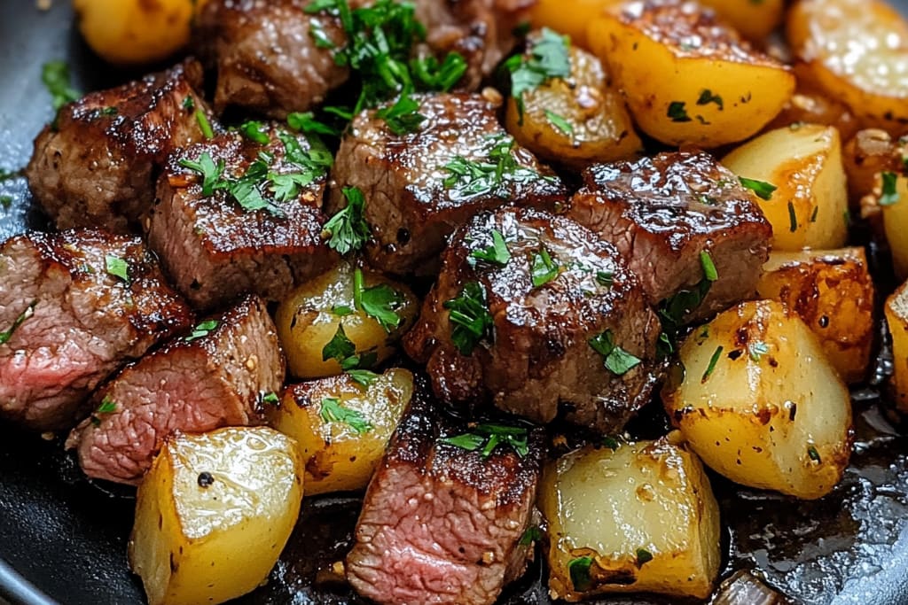 Garlic Butter Steak Bites & Potatoes: The Ultimate Amazing Recipe