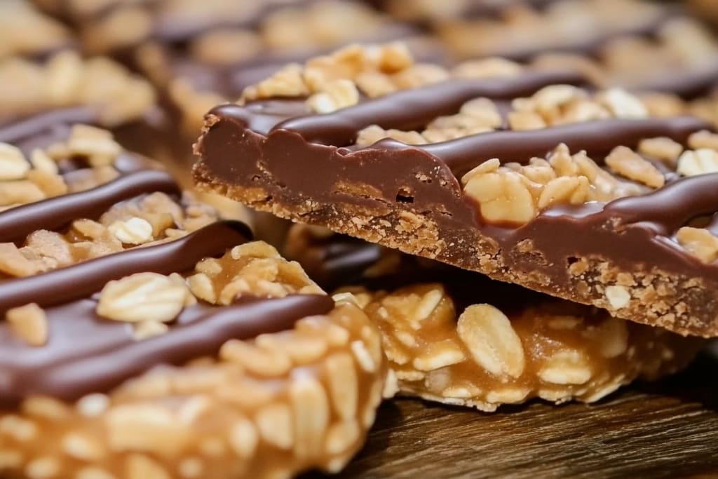 Barres de Céréales Saines aux Flocons d’Avoine et Chocolat : Un En-cas Énergisant et Gourmand