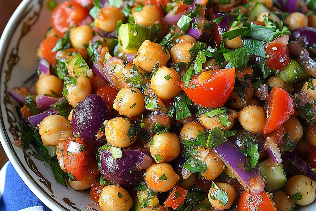 Easy Mediterranean Chickpea Salad: An Incredible 5-Ingredient Recipe