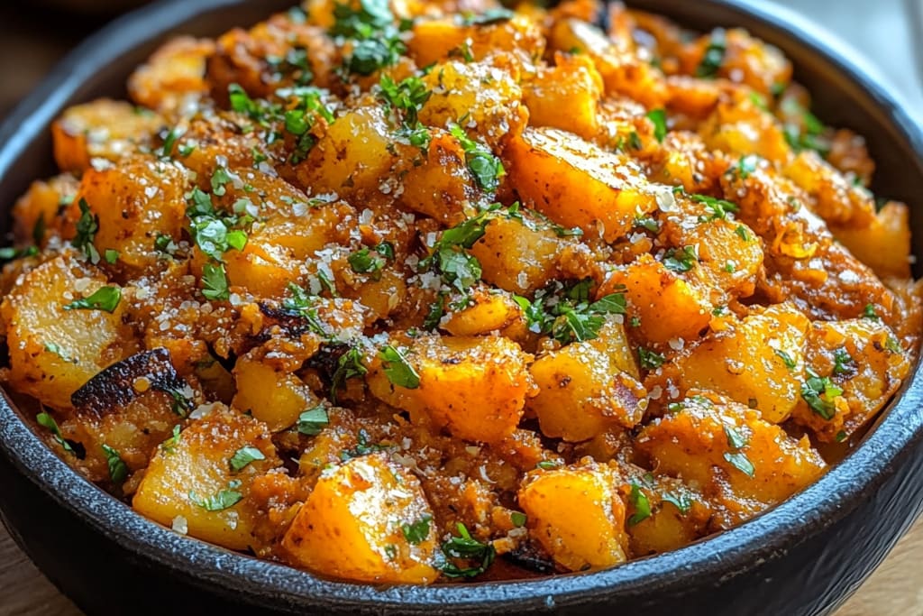 Riz Croustillant au Butternut et au Curry : Un Plat Réconfortant et Incroyable