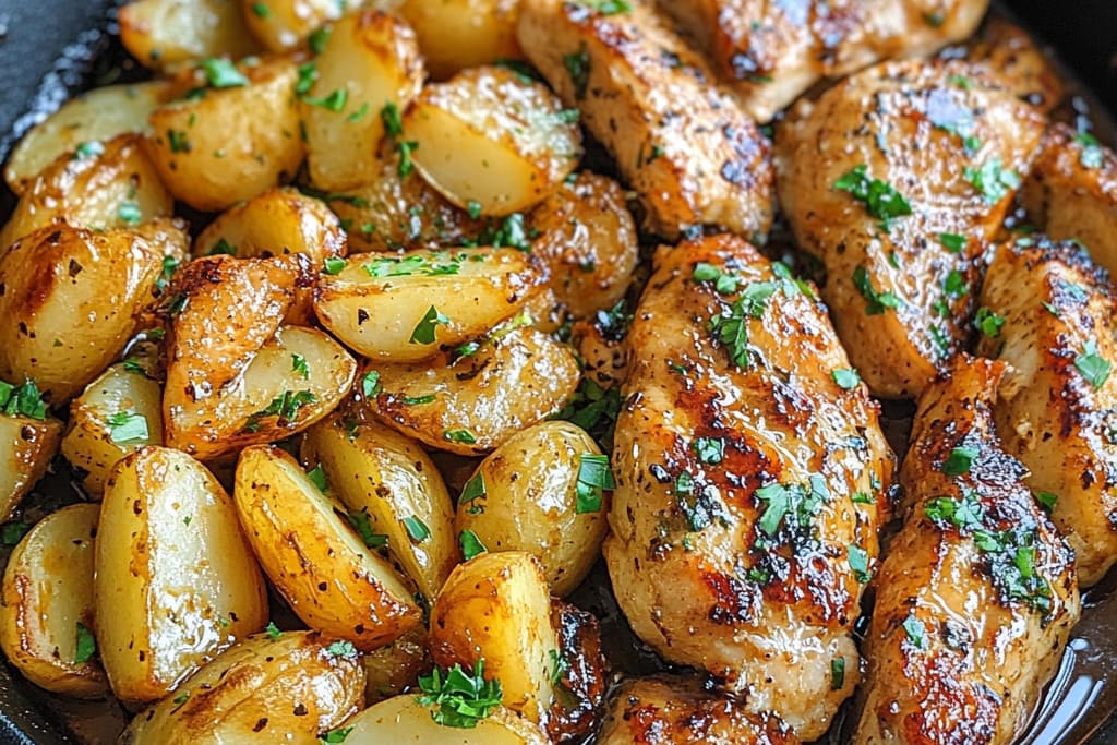 Garlic Butter Chicken & Potatoes Skillet: An Amazing Ultimate One-Pan Comfort Meal