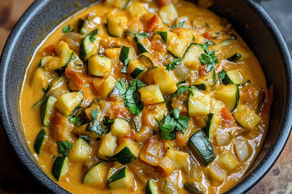 Courgettes au Lait de Coco et au Curry : Une Évasion Culinaire Tropicale Incroyable