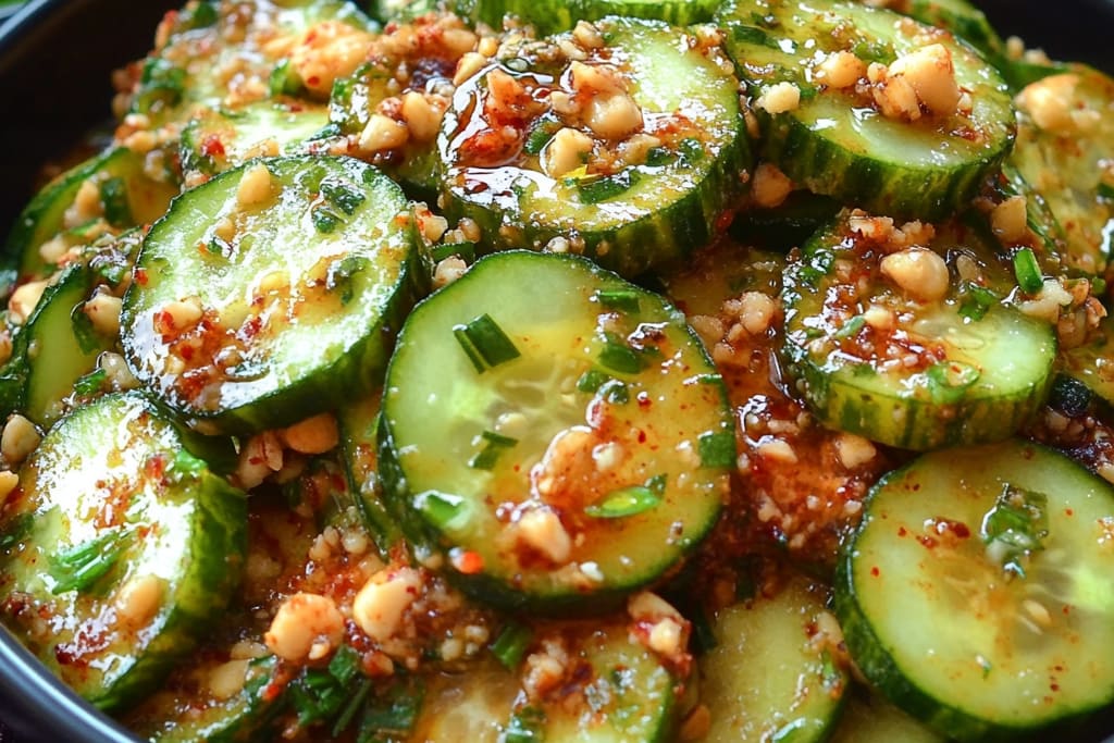 Cucumbers in Spicy Peanut Sauce: An Amazing Ultimate Snack Recipe
