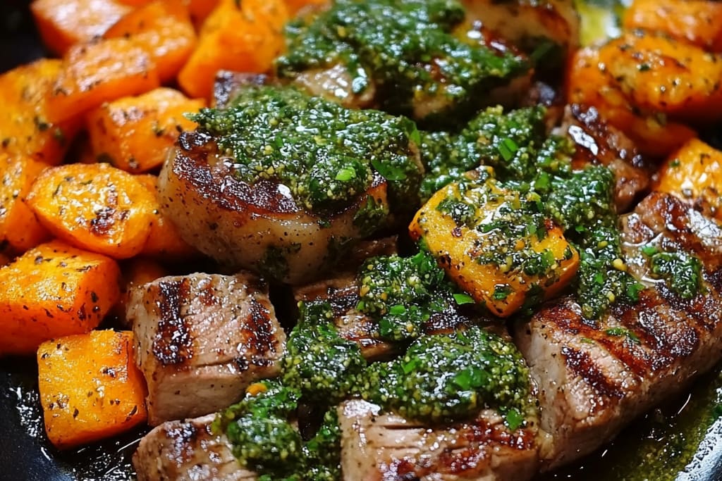 Steak with Green Sauce and Sweet Potatoes: An Incredible Ultimate Recipe