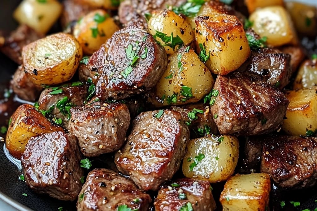 Garlic Butter Steak Bites & Potatoes: The Ultimate Amazing Recipe