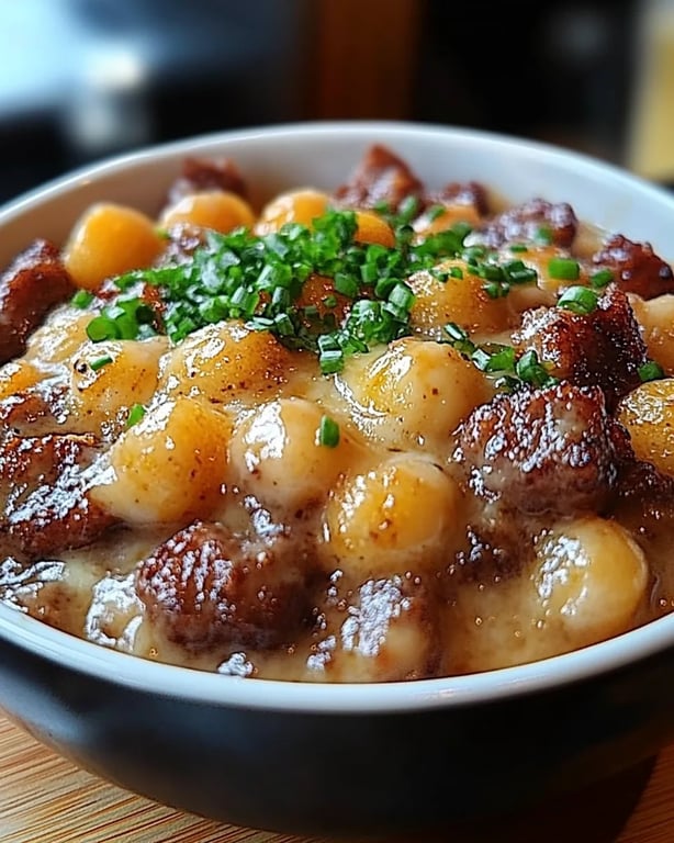 Bol de Petit-Déjeuner Tater Tot avec Sauce à la Saucisse : Une Recette Incroyable Ultime