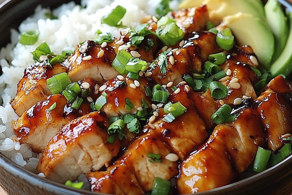 Sticky Chicken Rice Bowls: An Amazing Ultimate 7-Ingredient Recipe