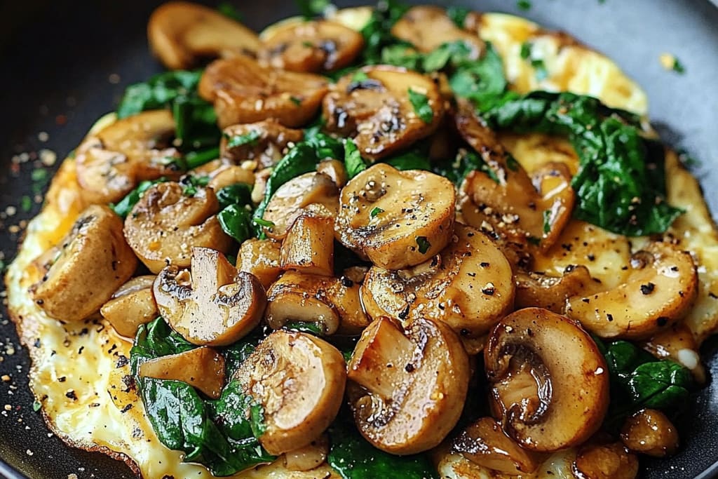 Mushroom-Spinach Scrambled Eggs: An Incredible Ultimate Recipe