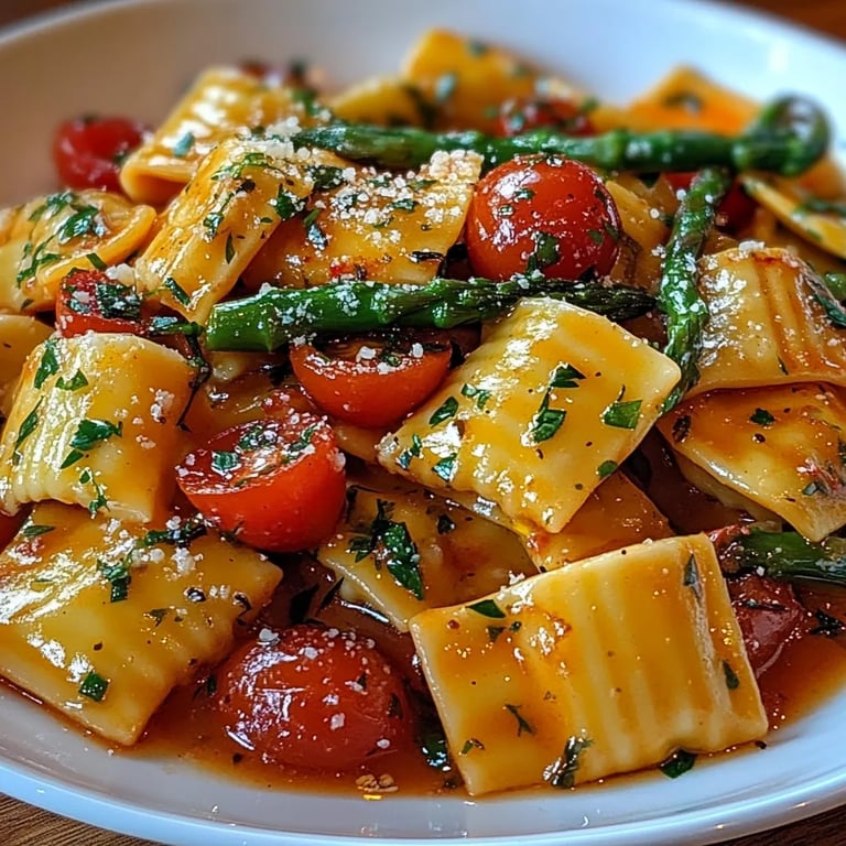 Ravioli w/ Tomatoes, Asparagus & Garlic: An Incredible Ultimate Recipe