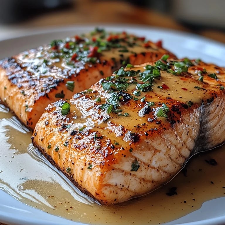 Saumon Noirci au Délice de Sauce Crémeuse à la Moutarde de Dijon : Une Recette Incroyable Ultime