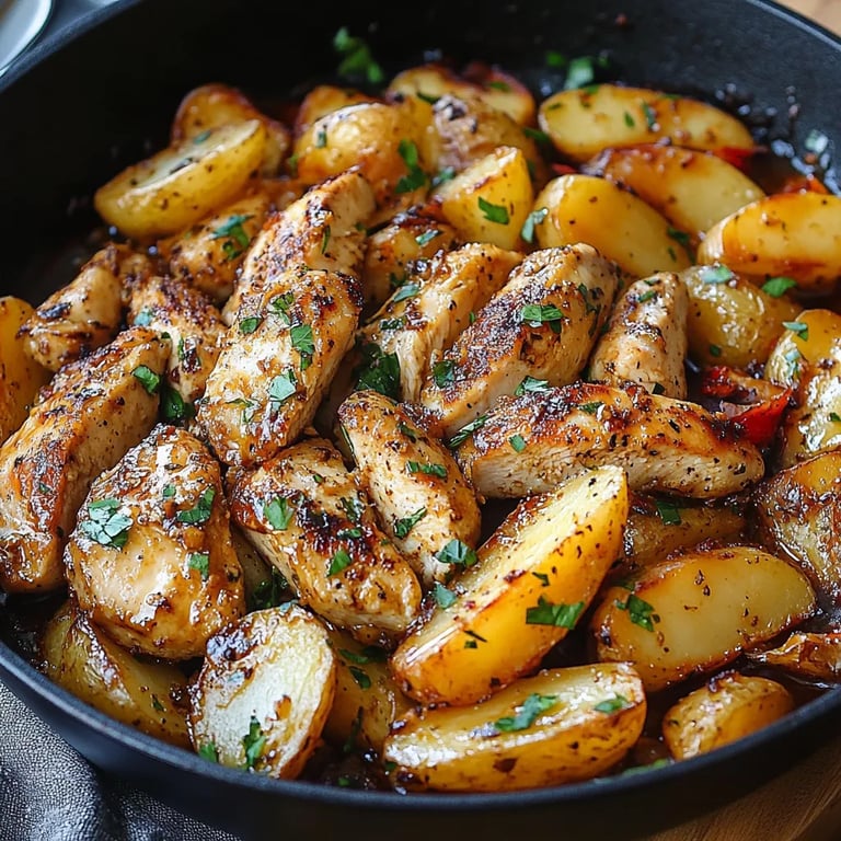 Garlic Butter Chicken and Potatoes Skillet: An Incredible 7-Step Recipe