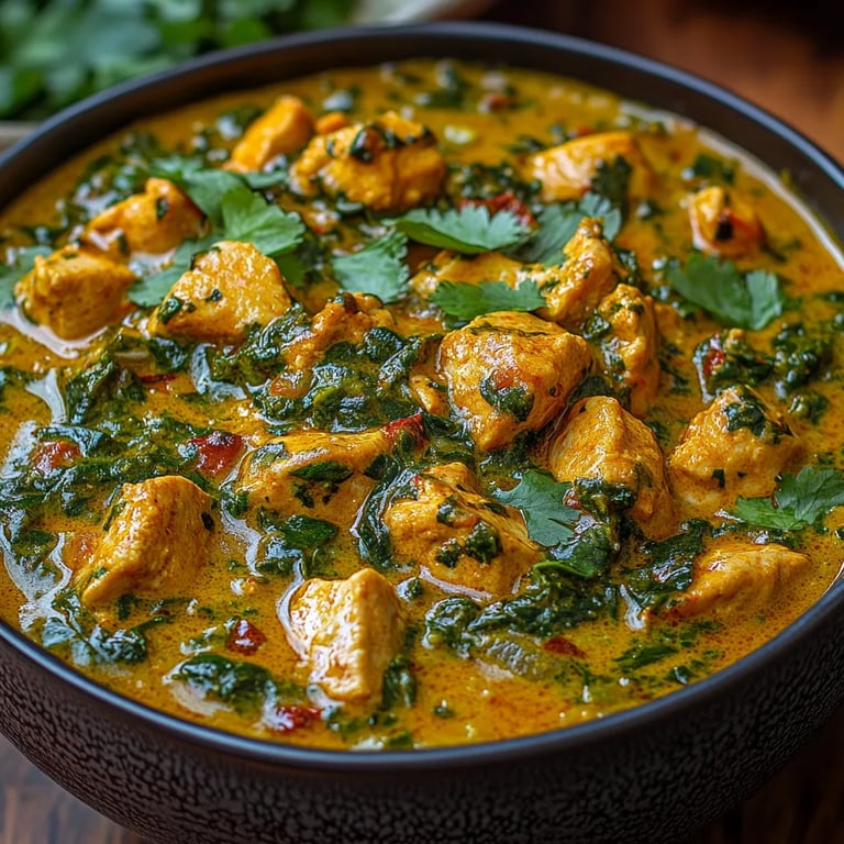 Curry indien de poulet au saag : Une Recette Incroyable Ultime