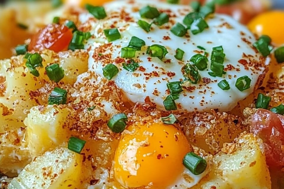 Cheesy Potato Egg Scramble: An Amazing Ultimate Breakfast Treat