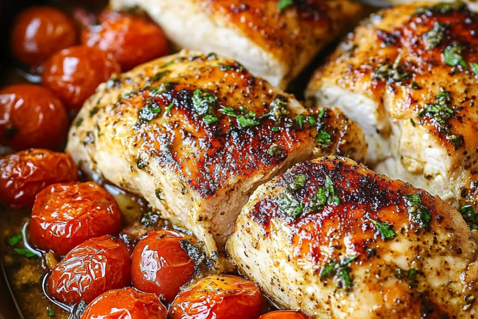 Creamy Pesto Chicken with Roasted Tomatoes: An Incredible 1-Pot Dinner Delight