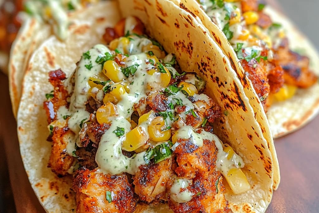 Fried Chicken Street Corn Taco with Jalapeno Lime Ranch: An Incredible Ultimate Recipe