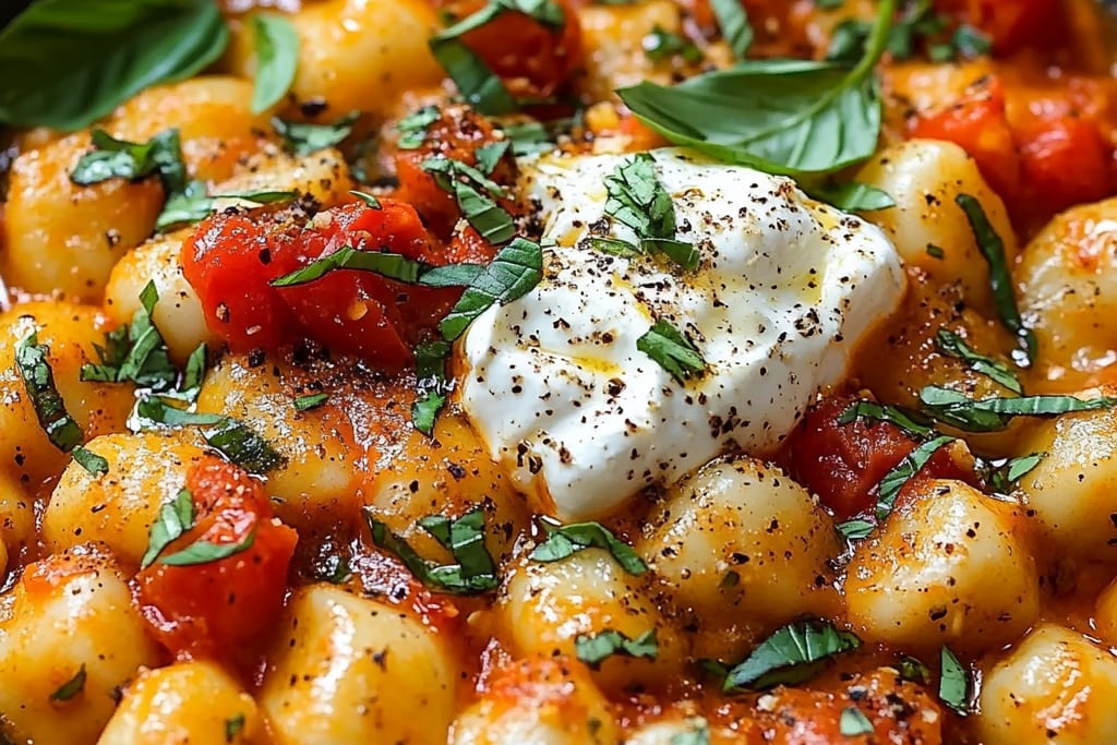 Creamy Tomato Gnocchi with Burrata: An Incredible 5-Ingredient Recipe
