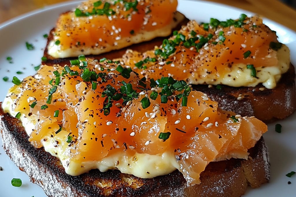 Tartine Nordique aux Œufs Brouillés et Saumon : Un Brunch Incroyable et Élégant