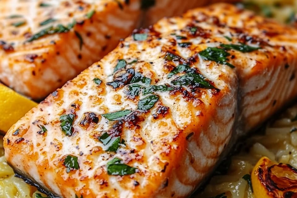 Seared Salmon with Lemon Orzo: An Incredible 7-Ingredient Delight
