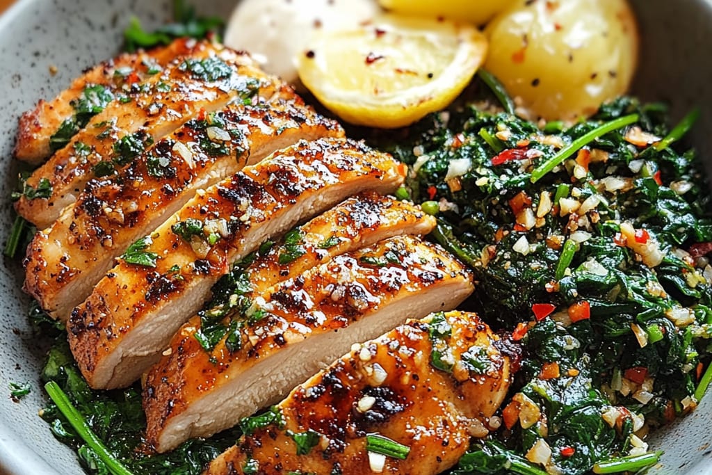 Asado Chicken w/ Garlic Spinach: An Amazing Ultimate Recipe