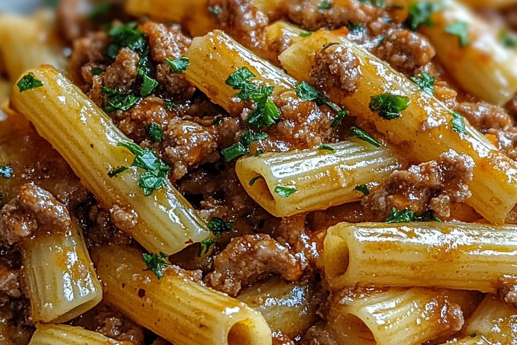 Cheesy Penne with Garlic Butter Ground Beef: An Incredible Ultimate Recipe