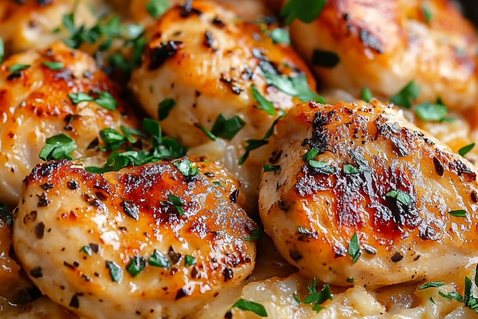 One-Pan Creamy Parmesan Chicken & Rice: An Incredible 5-Ingredient Dinner Choice