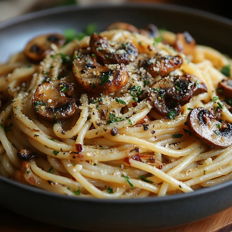 Spaghettis aux Champignons et à l’Ail : Une Recette Incroyable Ultime