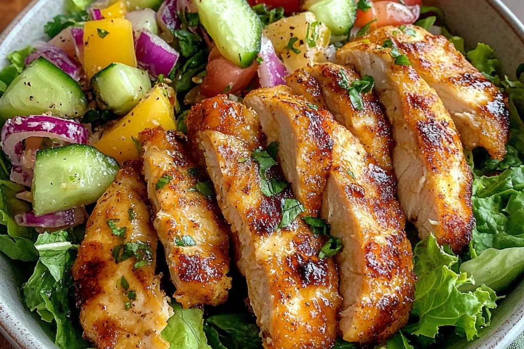 Air Fried Chicken Tender Salad with Honey Mustard: An Amazing Ultimate Recipe