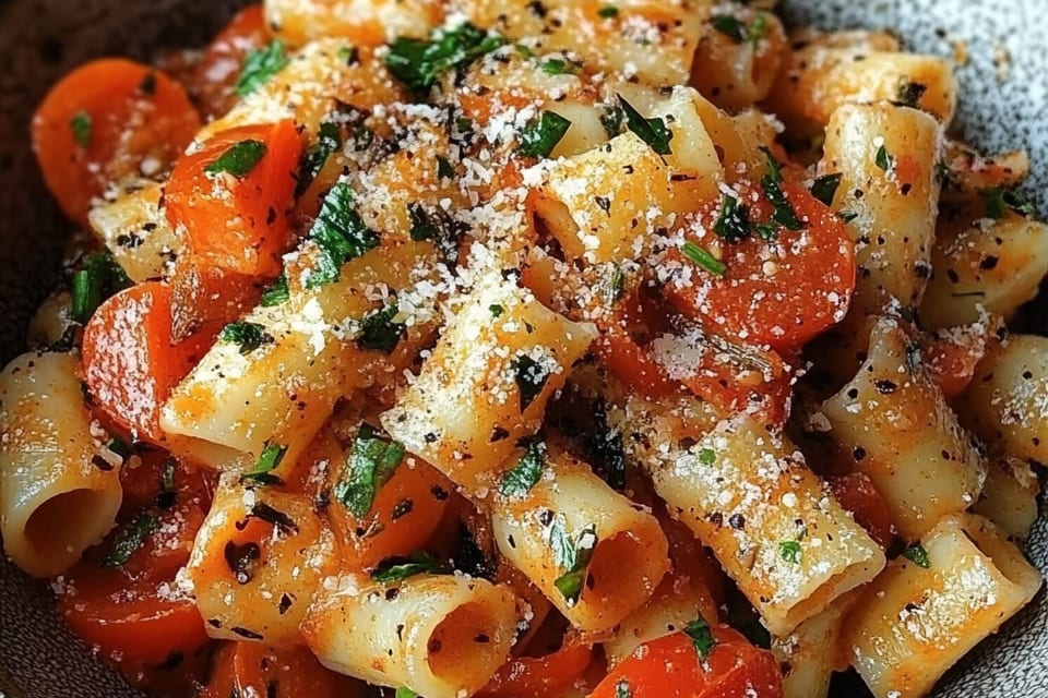 Tortiglioni aux légumes et ricotta : Un Plat Réconfortant et Coloré
