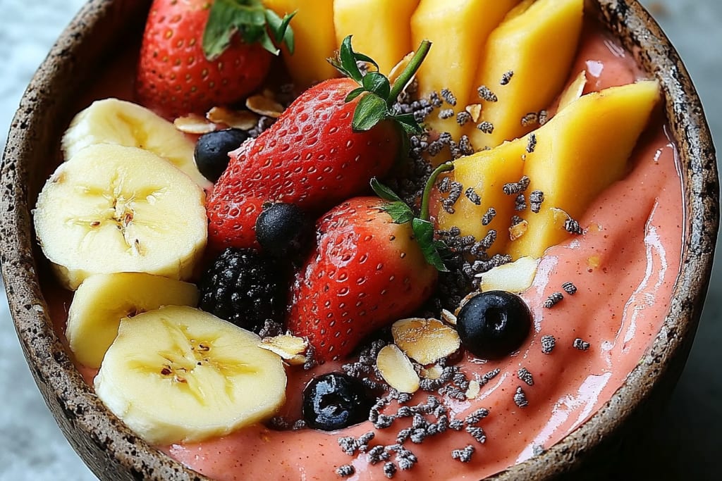 Thick Strawberry Mango Smoothie Bowl: An Incredible Ultimate Delight