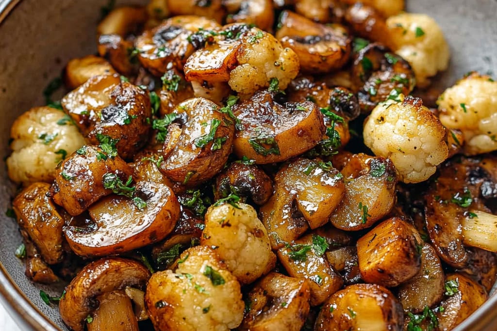 Sautéed Mushrooms and Cauliflower: An Amazing Ultimate Side Dish