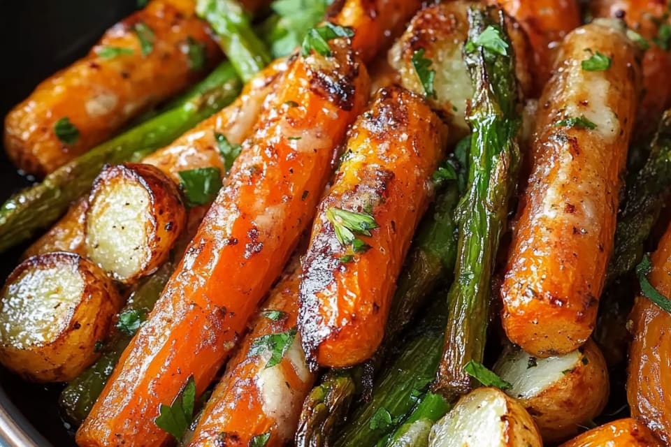 Roasted Asparagus & Carrots: An Incredible Ultimate 7-Ingredient Holiday Side Dish