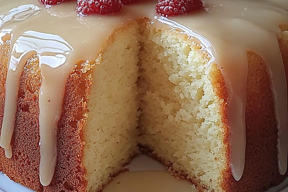 Vanilla Buttermilk Pound Cake with Cream Cheese Glaze: An Incredible Classic Delight