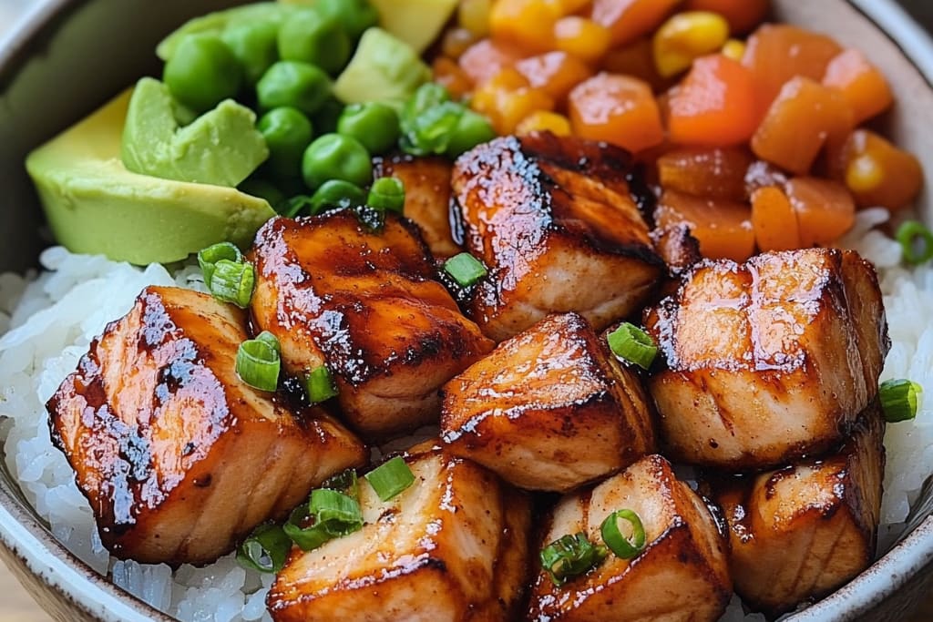 Air Fried Teriyaki Salmon Rice Bowls: An Incredible Ultimate Recipe